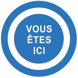 Pastille autocollant vous êtes ici