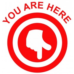 Pastille autocollant you are here