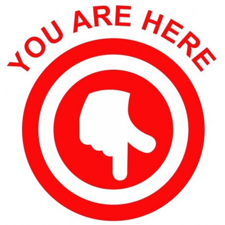 Pastille autocollant you are here Pastille autocollant you are here