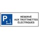 Panneau parking réservé aux trotinettes