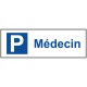 Panneau parking médecin