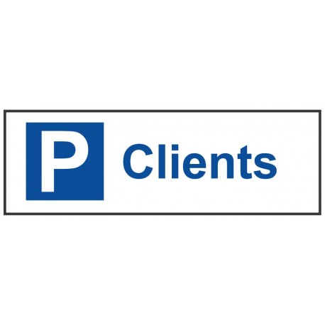 Panneau parking clients