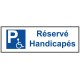 Panneau parking réservé handicapés