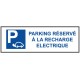 Panneau parking réservé voiture electrique