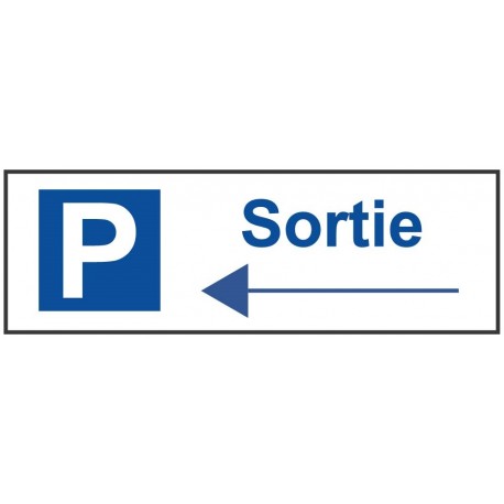 Panneau sortie parking vers gauche