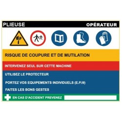 Fiche de sécurité : plieuse