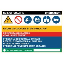 Fiche de sécurité : scie circulaire