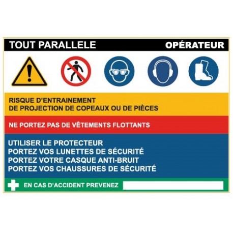 Fiche de sécurité : tour parallele