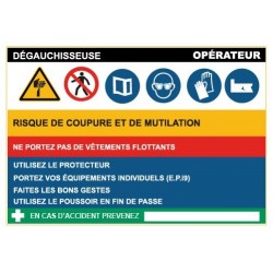 Fiche de sécurité : degauchisseuse