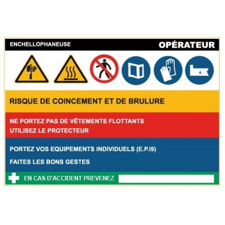 Fiche de sécurité : enchellophaneuse