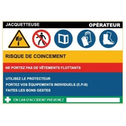 Fiche de sécurité : jaquetteuse