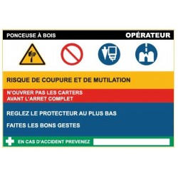 Fiche de sécurité : ponceuse a bois