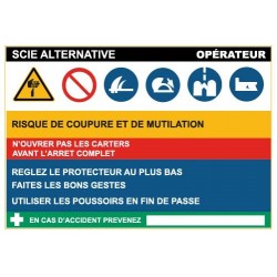 Fiche de sécurité : scie alternative