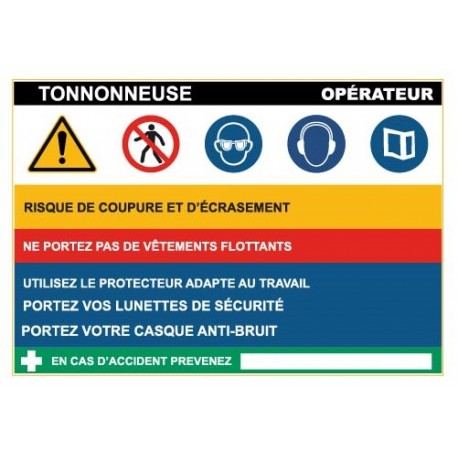 Fiche de sécurité : tenonneuse