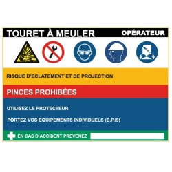Fiche de sécurité : touret a meuler