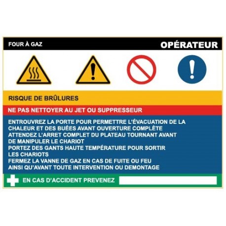 Fiche de sécurité : four gaz