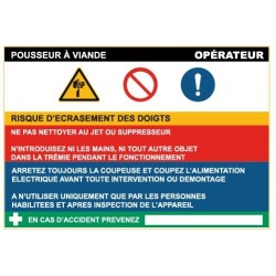 Fiche de sécurité : pousseur viande