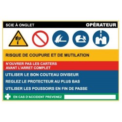 Fiche de sécurité : scie onglets