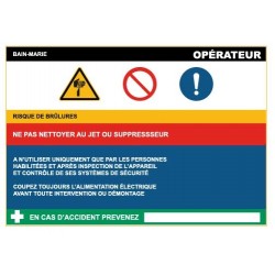 Fiche de sécurité : bain marie