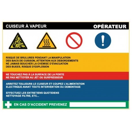 Fiche de sécurité : cuiseur vapeur