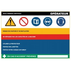 Fiche de sécurité : panneau verticale