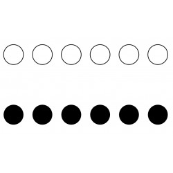 Bande pour vitres PMR (rond noir ou blanc)