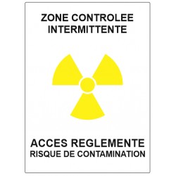 Panneau zone controlée - accès réglementé