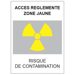 Panneau accès réglementé - zone jaune