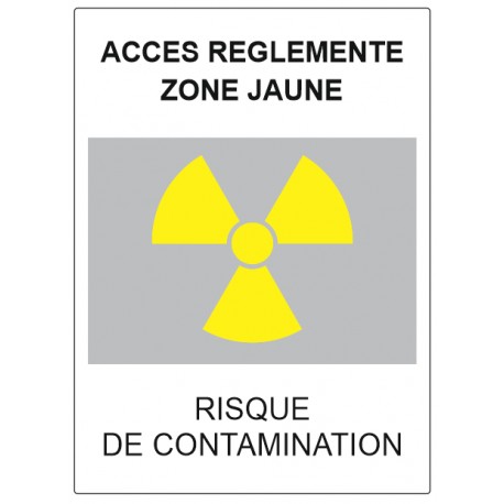 Panneau accès réglementé - zone jaune