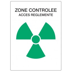 Panneau zone verte controlée - accès réglementé