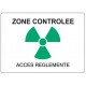 Autocollant zone verte controlée - accès réglementé