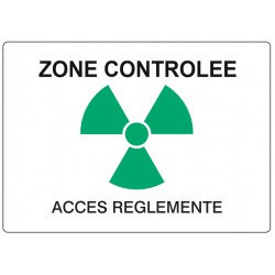 Autocollant zone verte controlée - accès réglementé