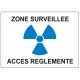 Autocollant zone bleu controlée - accès réglementé