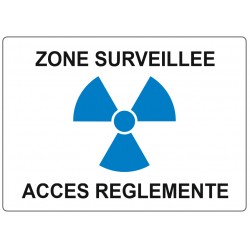 Autocollant zone bleu controlée - accès réglementé