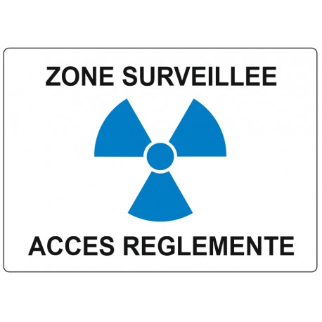 Autocollant zone bleu controlée - accès réglementé