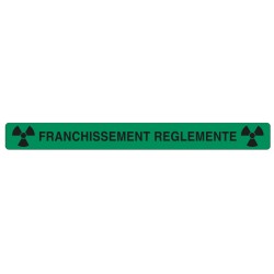 Adhésif sol Franchissement réglementé vert