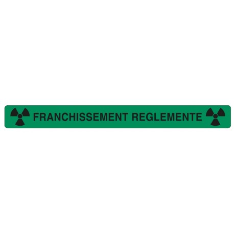 Adhésif sol Franchissement réglementé vert