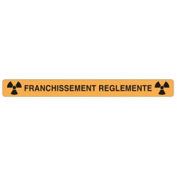 Adhésif sol Franchissement réglementé orange