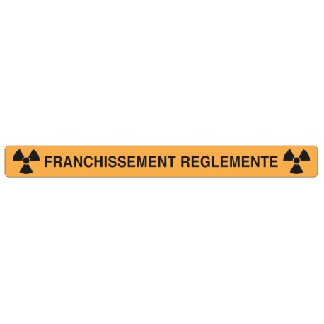 Adhésif sol Franchissement réglementé orange
