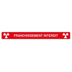 Adhésif sol Franchissement réglementé rouge