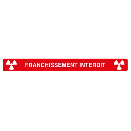 Adhésif sol Franchissement réglementé rouge