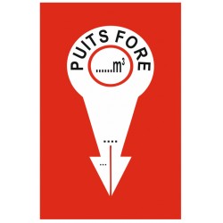 Panneau point d'eau Puits foré