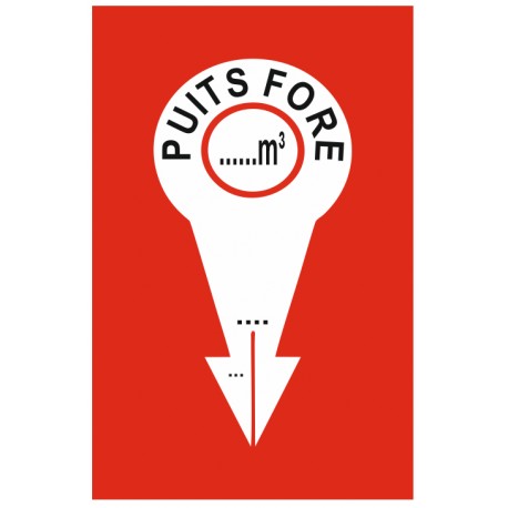 Panneau point d'eau Puits foré