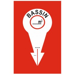 Panneau point d'eau bassin