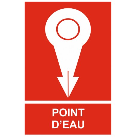 Panneau point eau signalétique