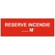Panneau réserve incendie de XXX