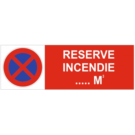 Panneau réserve incendie stationnement interdit