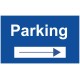 Panneau parking flèche droite