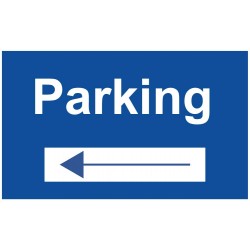 Panneau parking flèche gauche