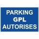 Panneau parking GPL autorisés